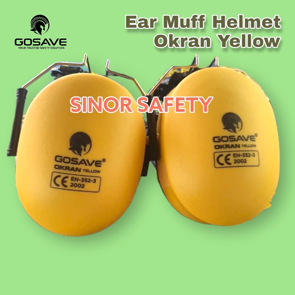 Ear Muff Cantel Helmet OKRAN Earmuff Safety 28db Kuning Gosave 28 DB