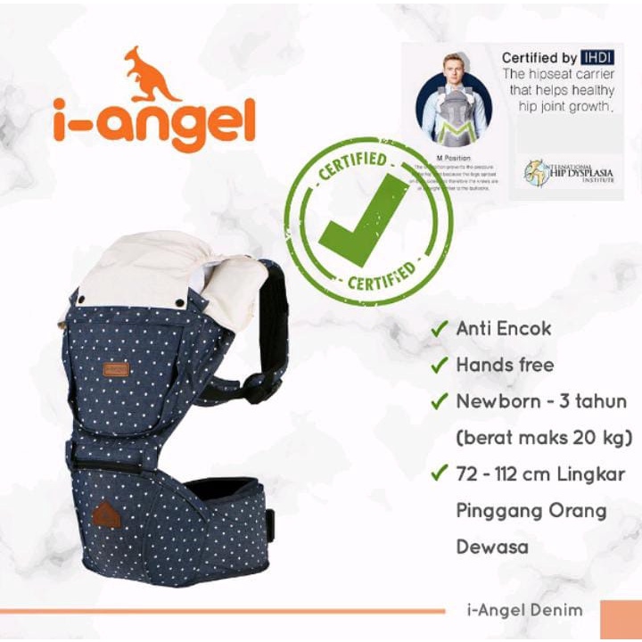 I-ANGEL DENIM STARLIT HIPSEAT CARRIER / GENDONGAN