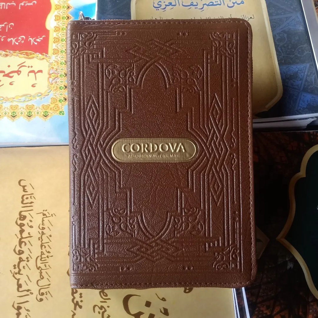Al Quran Cordova Coklat A6 Saku Resleting Terjemah - Syaamil Quran