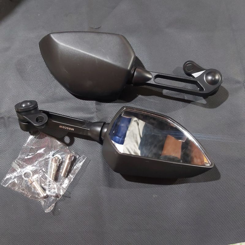 spion ducati, ninja, cbr, r15 gagang cnc hitam cocok untuk semua motor