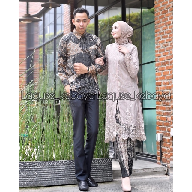 Setelan Kebaya Tunik Busui Batik Couple Modern Terbaru Outfit Pasangan Kondangan Wisuda By Laquse_kebayaa