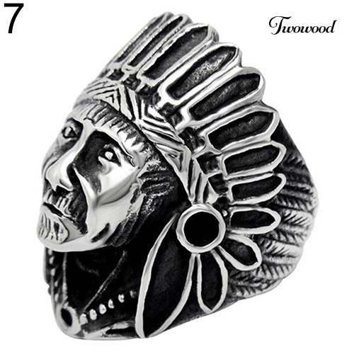 Cincin Bahan Alloy Gaya Vintage Indian Untuk Pria Dan Wanita