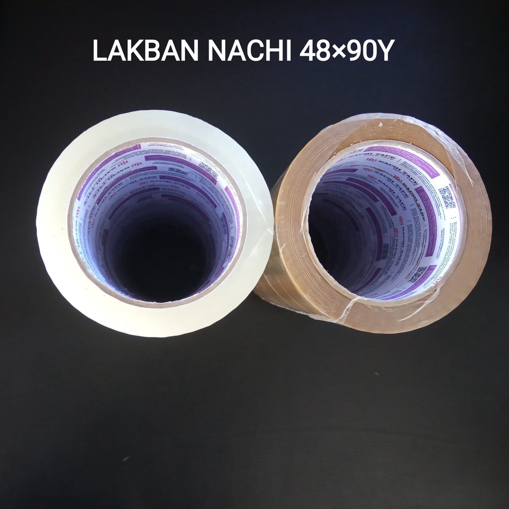 

6Pcs Lakban Bening/Coklat Merk Nachi Lakban Nachi 48x90y Full