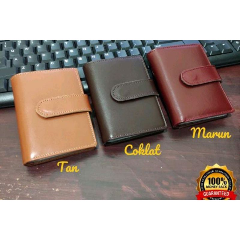 Dompet kartu atm kartu kredit kartu nama kulit sapi asli Pull up premium