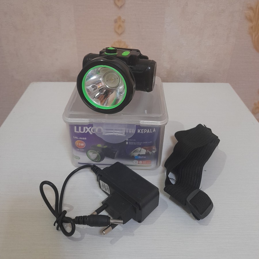 SENTER KEPALA [HEAD LAMP] LED 15 W &amp; 20 W LUXCO LHL-4688 &amp; LHL-5288