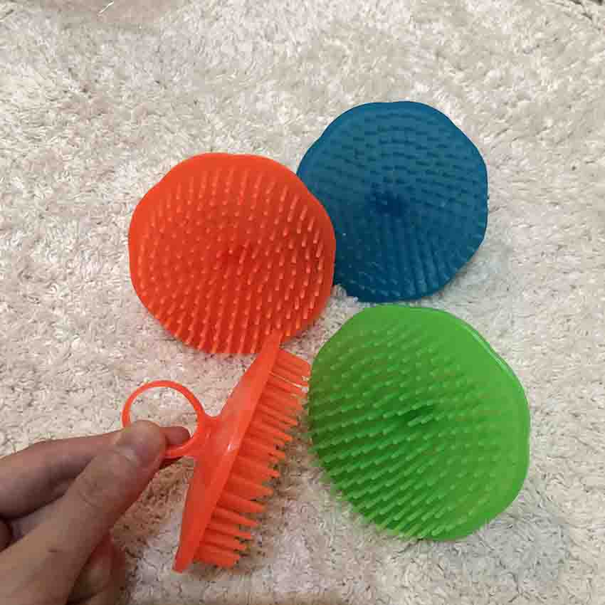 Sikat Pembersih Rambut Silikon HAIR Cleansing Pad Brush Silicone Bulat -1pcs