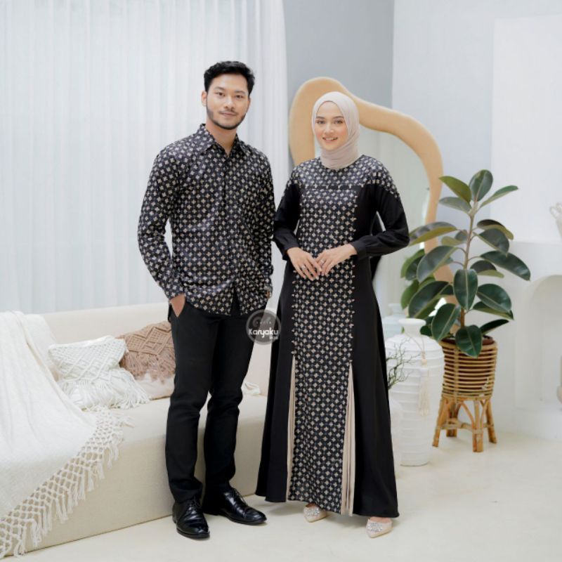 batik couple premium gamis lakshita gamis fashion terbaru