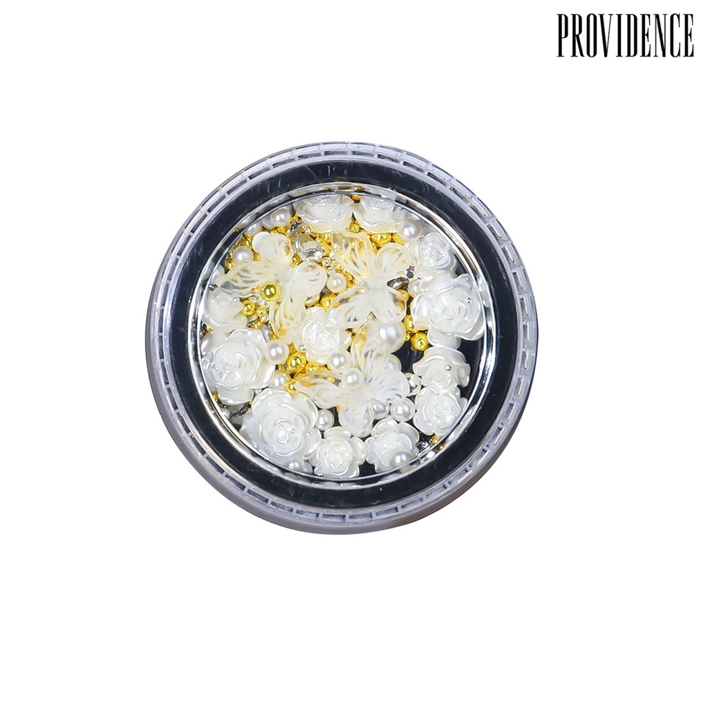 1 Kotak Ornamen Bunga Mawar Camellia Butterfly Tiga Dimensi Untuk Dekorasi Nail Art Salon
