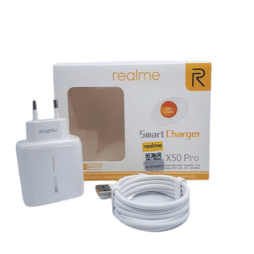 {SO} Tc travel Charger Realme X50 Pro 65W 1USB Micro &amp; Type C Origal 100%