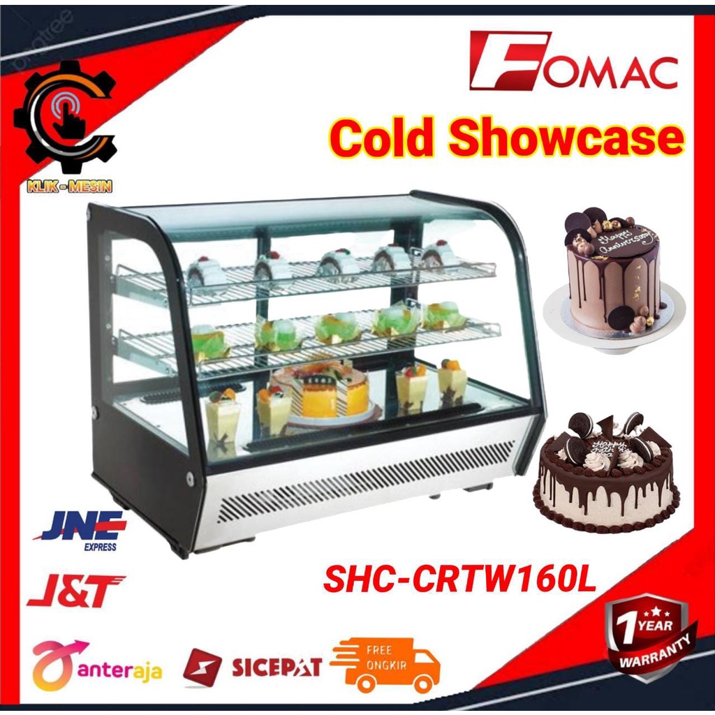 Showcase Pendingin /Countertop Cake Showcase  SHC-CRTW160L FOMAC