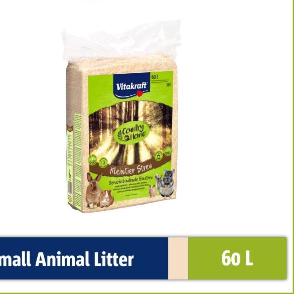 Vitakraft Small Animal Litter 60L. Bedding Hamster, GP, Kelinci dll
