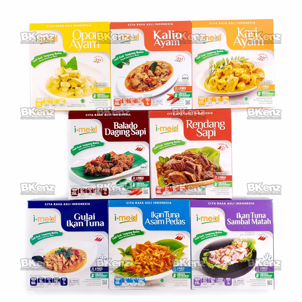 

Ukf5Pc6F4H (Kuliner.Kita) Imeal Lauk Makanan Siap Saji I-Meal Rendang Balado Kari Opor Sambal Matah
