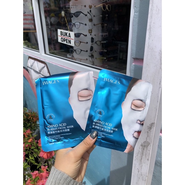 IMAGES AMINI ACID BUBBLES/SHETT MASK/MASKER TOPENG BUBBLES/MASKER WAJAH/MASKER KECANTIKAN