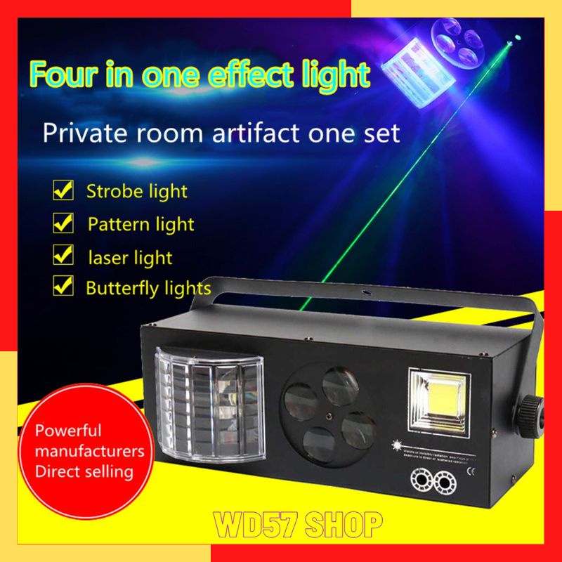 Lampu Disco Sorot LED Laser Strobo RGB DMX512 Warna Warni Lighting Disko DJ Party Karaoke Panggung