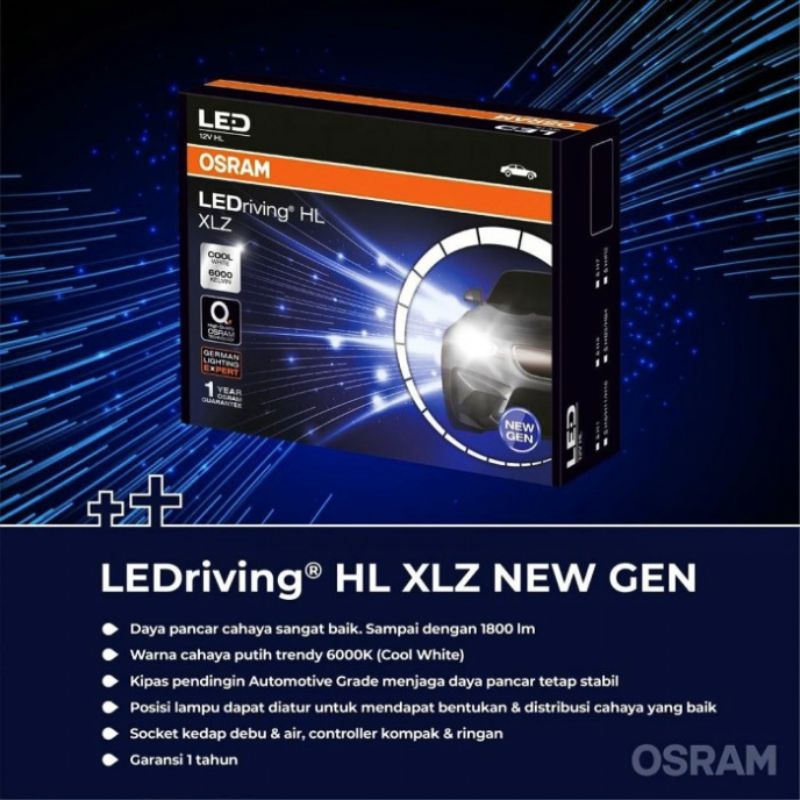 Bohlam lampu LED H11 12V LEDriving HL XLZ cool white 6000K Osram ASLI