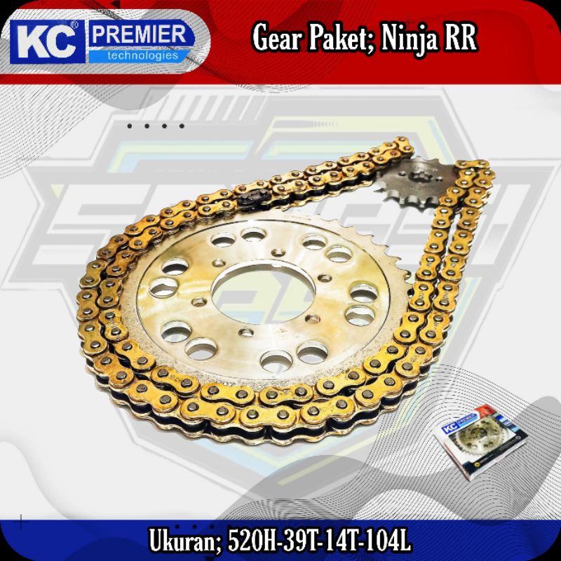 KCP GIR GEAR PAKET NINJA RR (520H/39T/14T/104L) / KC PREMIER GIR SET NINJA RR (520H-39T-14T-104L)