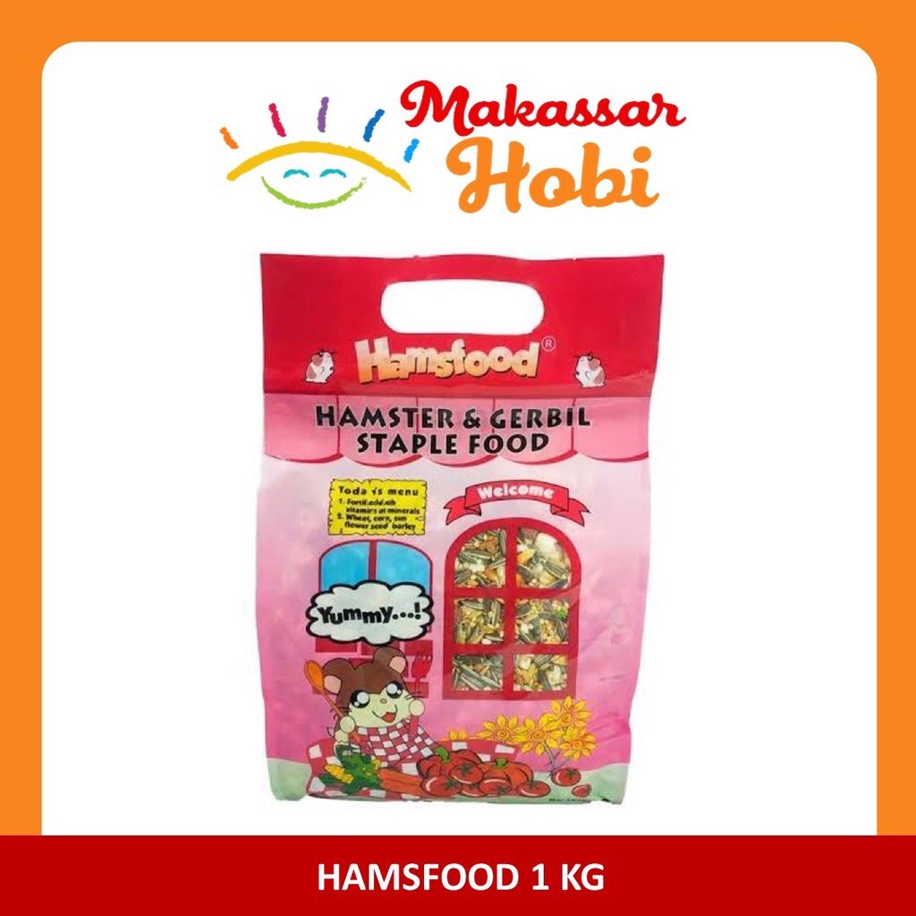 Makanan Pakan Hamster &amp; Gerbil HAMSFOOD 1 kg Staple Food 1kg 1 kg