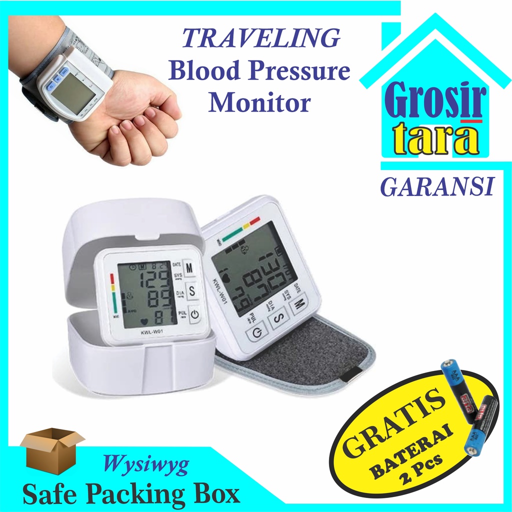 TensiMeter Digital Pergelangan Tangan Portable Tensi Meter Digital Alat Ukur Tekanan Darah