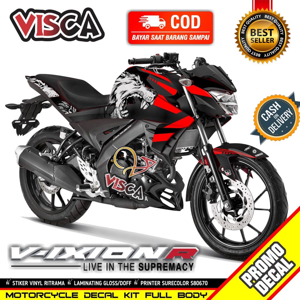 COD / Bayar Ditempat Decal All New Vixion R Striping Vixion New R Stiker Motor Yamaha Vixion Serigal