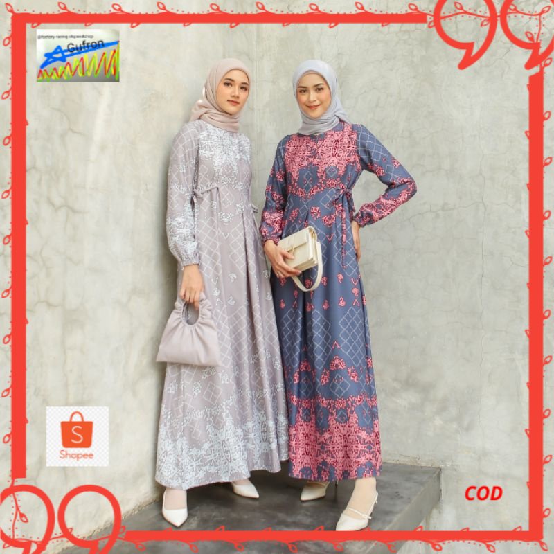 TERBARU Le Khari Dress Viona Gamis Maxmara Busui Size S - XL