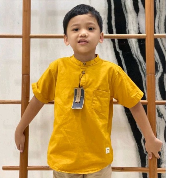 Baju kemeja hem koko kemko anak lengan pendek soft cotton original agera new