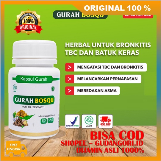 Gurah Bosqu Obat Herbal Atasi TBC, Asma, Sesak Nafas, Batuk Menahun, Bronkitis, Sinusitis, Pneumonia