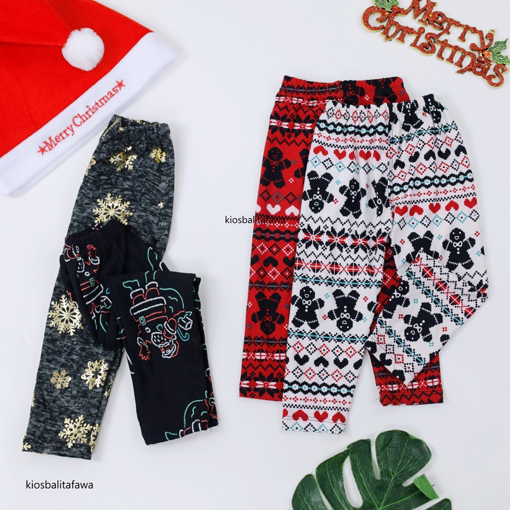 [KATUN KOREA] SPESIAL CHRISTMAS Legging Cecilia uk 1-2 tahun PREMIUM IMPORT / Celana Leging Anak Perempuan IMPORT