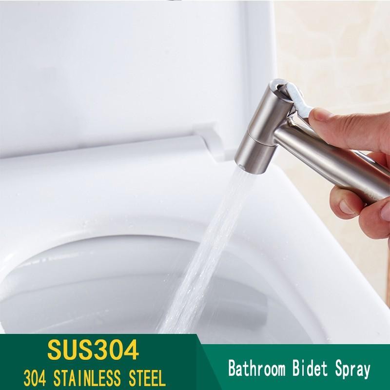 [Hanya Nozzlenya Saja] Kran Tekanan Tinggi Genggam Stainless Steel/Sprayer Tetap Hemat Air Multifungsi/Flusher Portable/Sprinkler Bilas Toilet Supercharge/Shower Kamar Mandi
