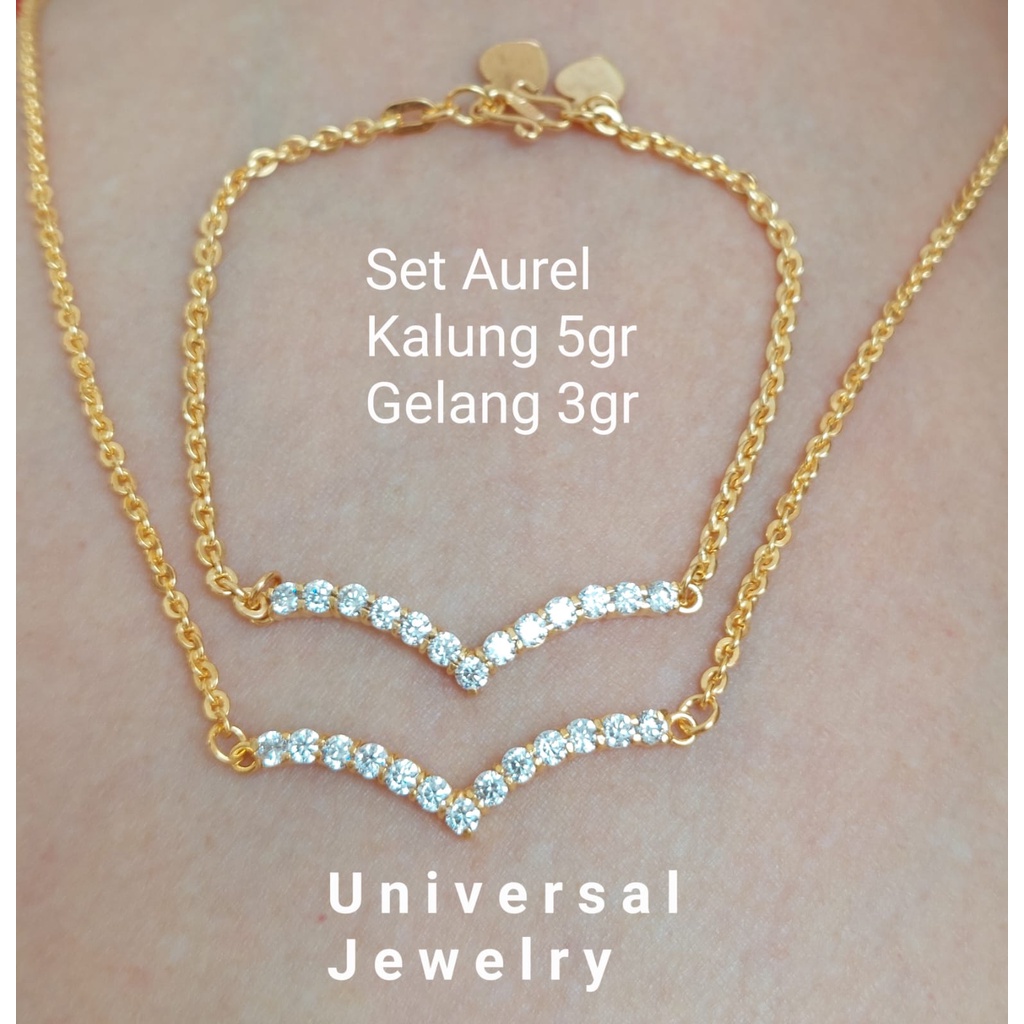 Set Kalung Gelang Emas Muda