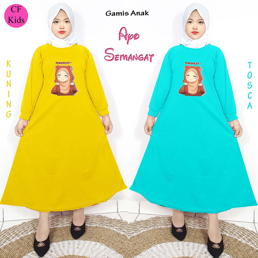 Gamis Anak Perempuan DTF Semangat CKids