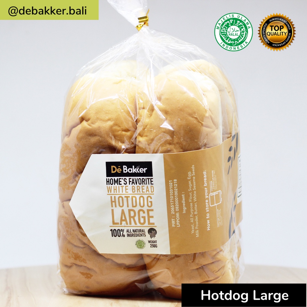 

Debakker Hotdog Large - Healthy Food - Diet Snack - Bread Roti Bakery