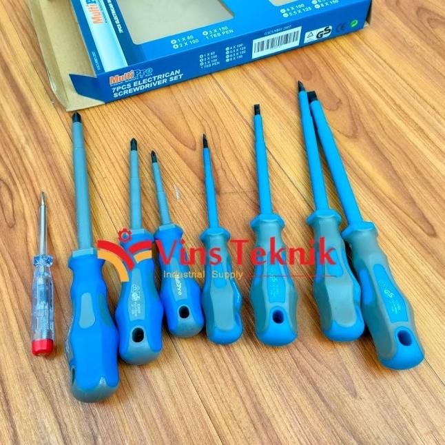 OBENG LISTRIK SET HEAVY DUTY MULTIPRO 7PCS ELECTRICAN SCREWDRIVER SET