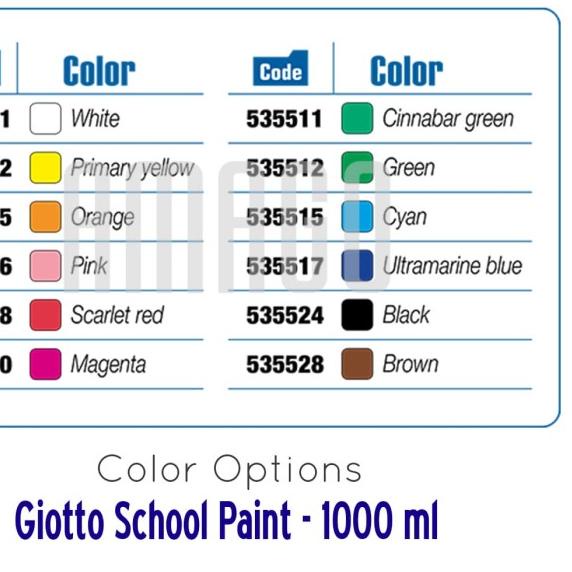

GIOTTO SCHOOL PAINT - ULTRAMARINE BLUE - 1.000 ml - 535517