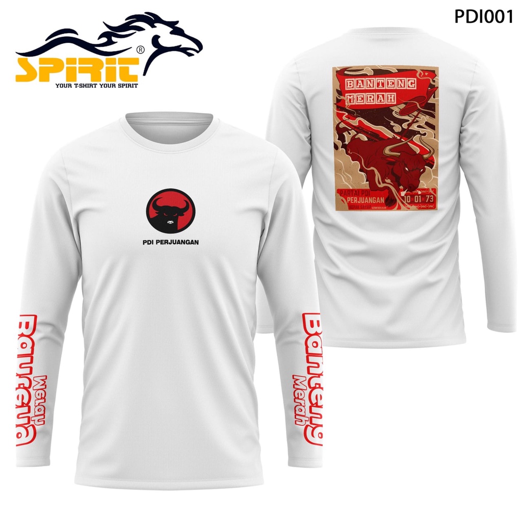baju pdi perjuangan partai pdi lengan panjang premium distro keren all color big size