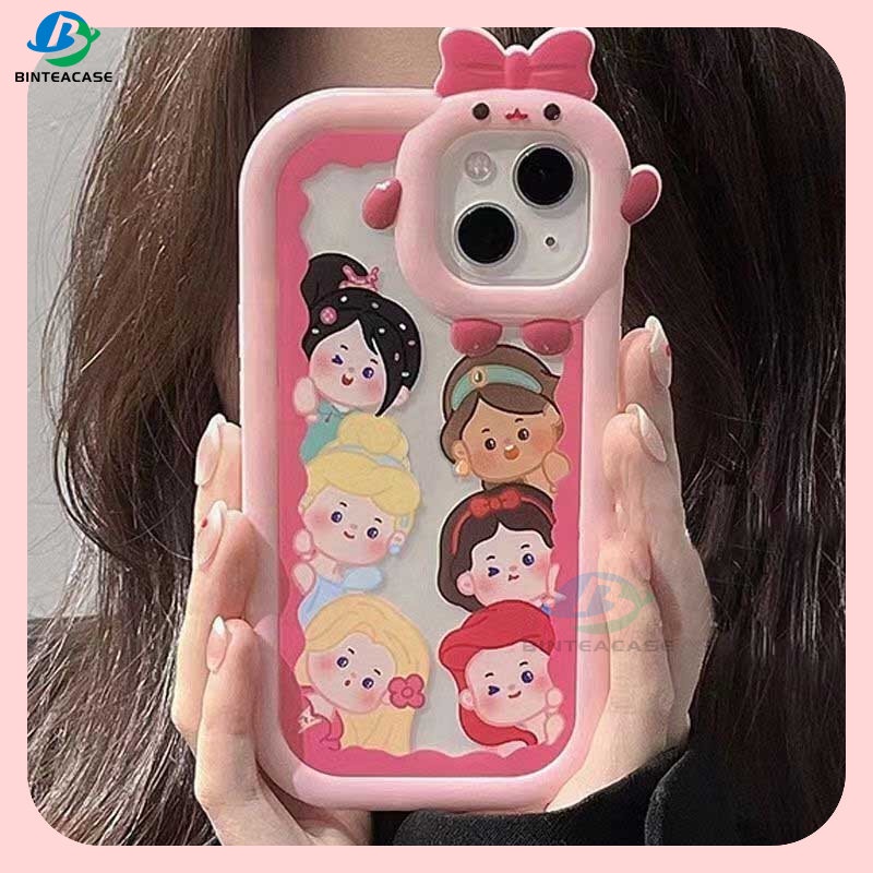 Case Motif Kartun Princess Monster Untuk IPhone 14 Pro Max 13 Pro Max 11 12 Xr XS 6 6S 7 8 Plus