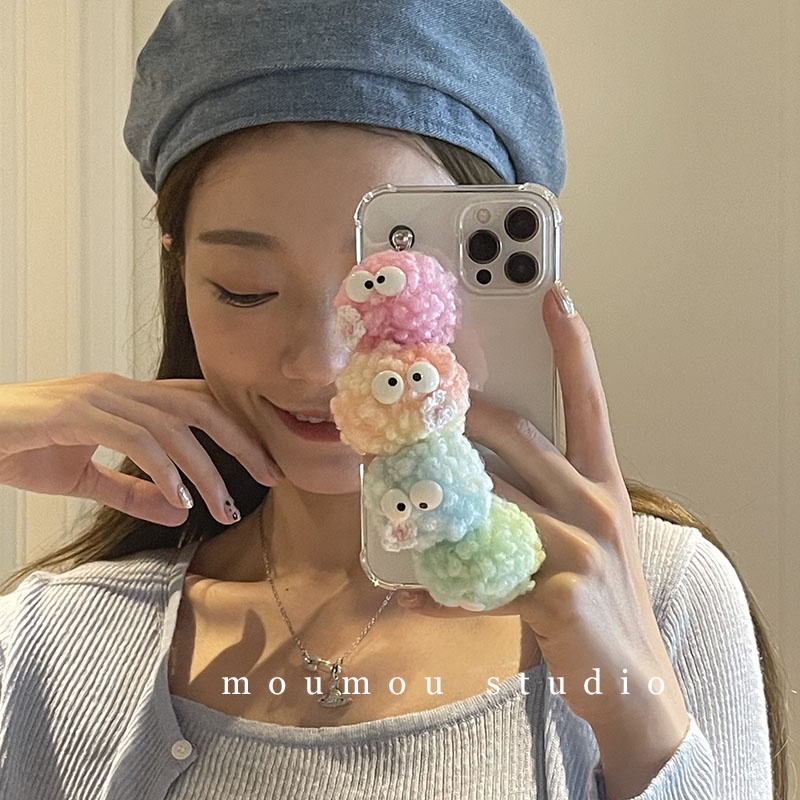 Soft Case Pelindung Transparan Dengan Rantai Bola Plush Peri Untuk IPhone 14 13 6 S 7 8 SE 2020 7P 8Plus X XS XR 11 12 13 Mini Pro Max