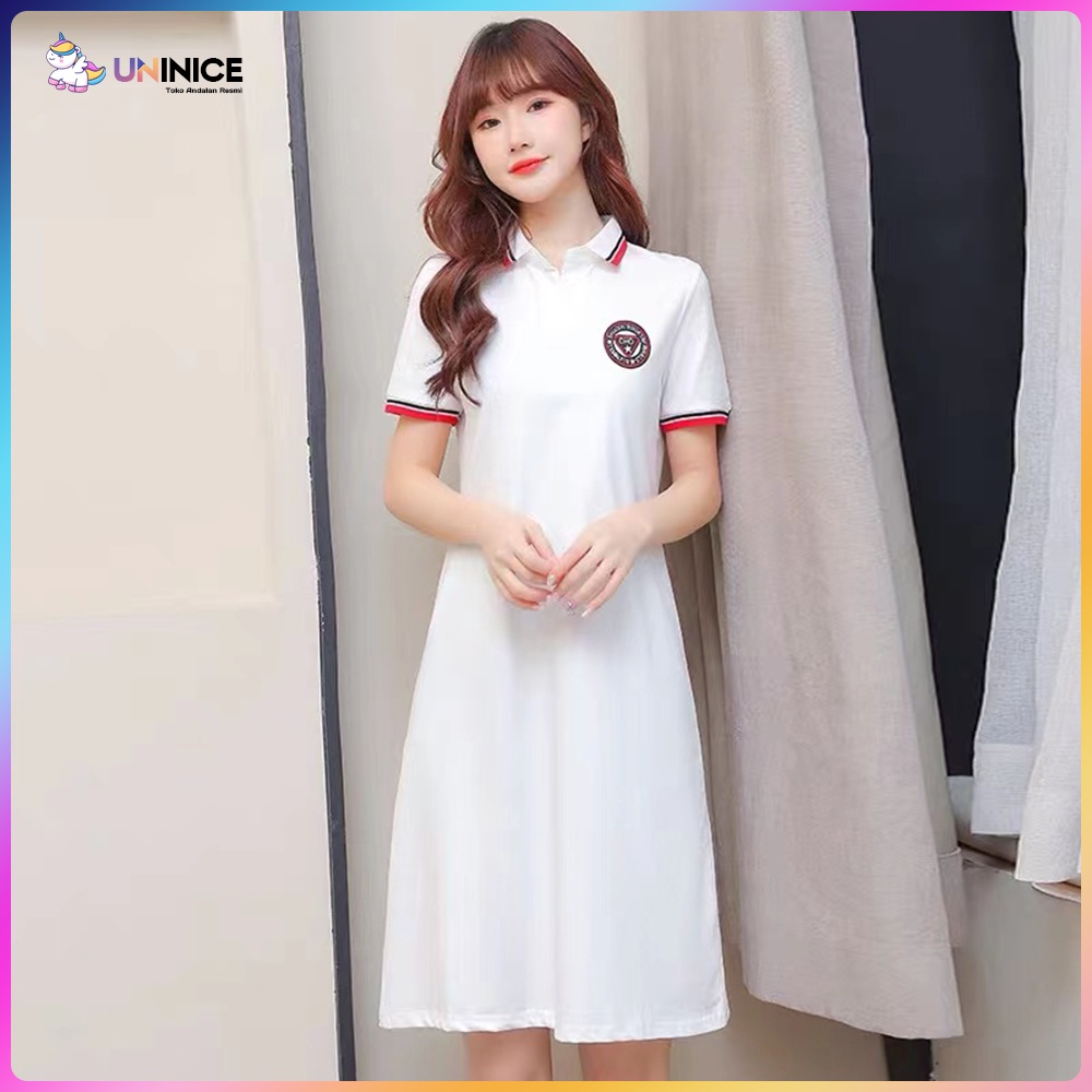 UNINICE Polo Shirt Wanita - Polo Semi-Dress / Dress Stone Big Pony Pakaian Furnitur