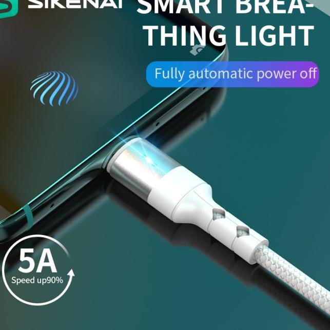 Data Kabel SIKENAI Data Cable CX-8 5A Micro USB Auto Disconnect - Putih