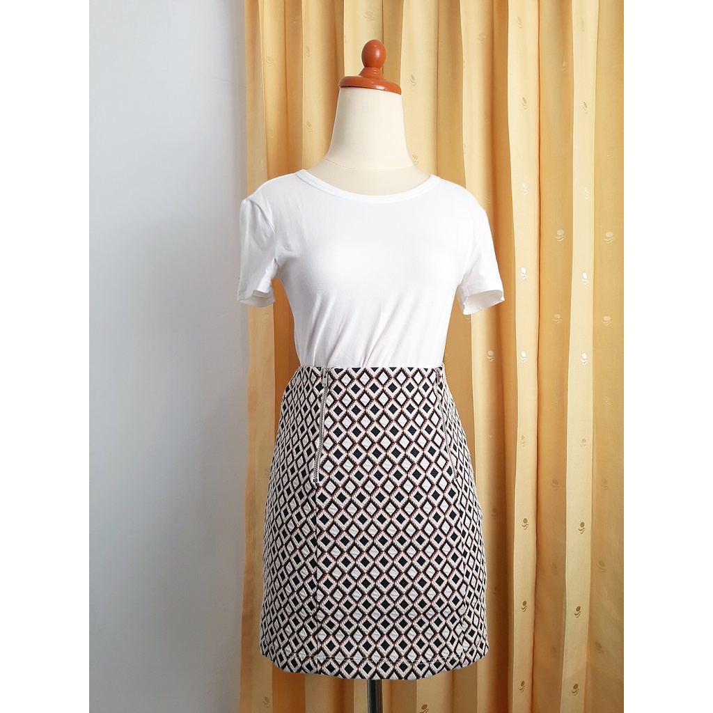 Rok Mini Span Motif Abstrak Newlook Petite