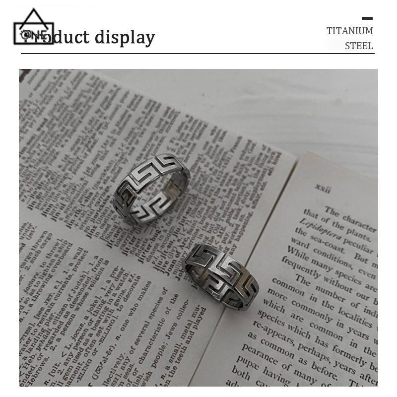 COD❤️Cincin Pola Zuma Cincin Pola Silver Aesthetic Ring Cincin Aesthetic Cincin Estetik Cincin Titanium Cincin Pria Cincin Wanita-A.one