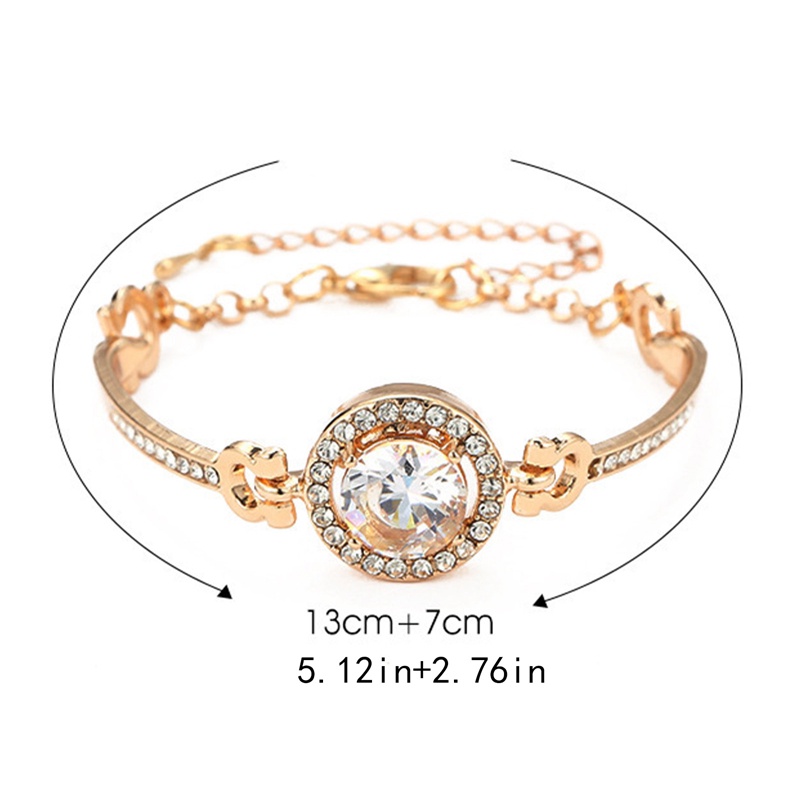 Fancyqube Gelang Tangan Wanita Hias Zircon Adjustable Gaya Korea Untuk Musim Panas