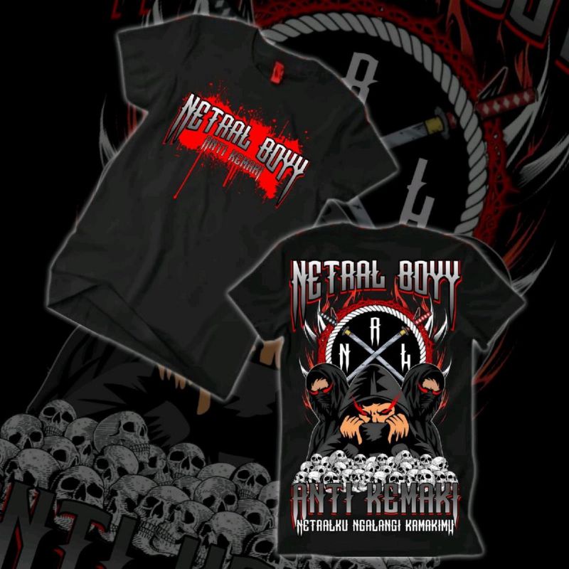 T-SHIRT NETRAL BOY ANTI KEMAKI DESAIN TERBAIK DISTRO BAHAN PREMIUM