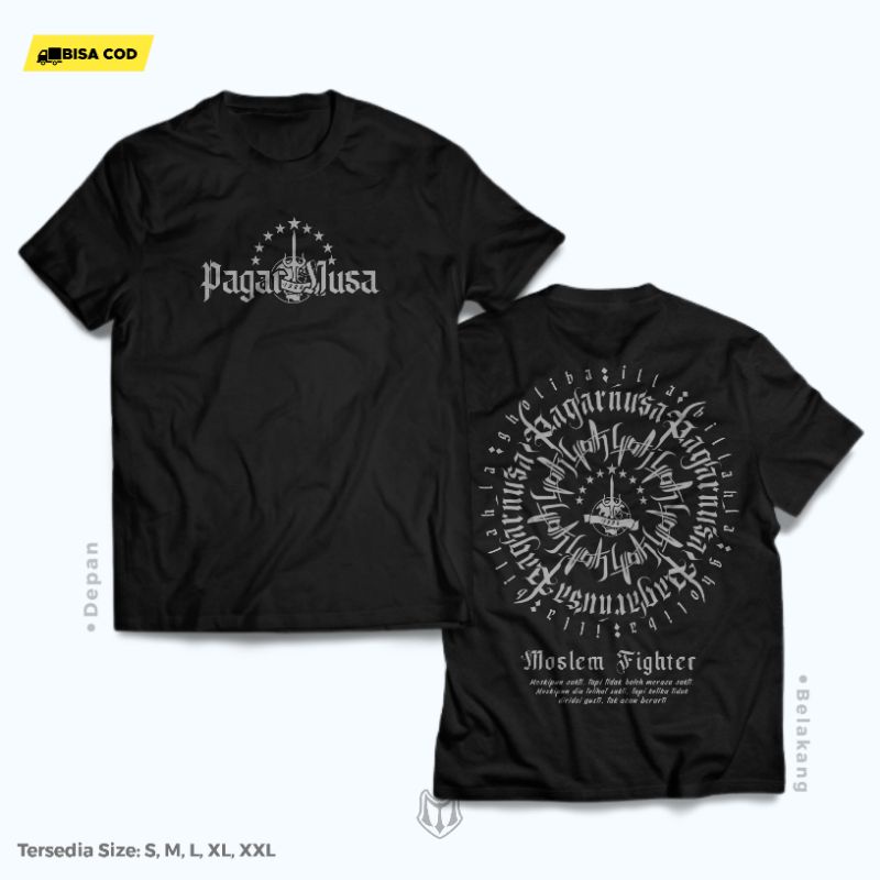 KAOS PAGAR NUSA TERBARU RAJAH MOSLEM FIGHTER KEREN SIMPLE DISTRO PREMIUM BAJU T SHIRT SANTRI PENCAK 