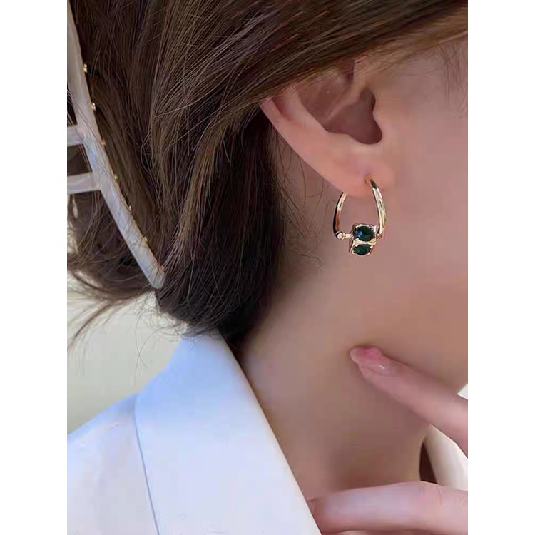 Anting Zircon Warna Hijau Untuk Wanita