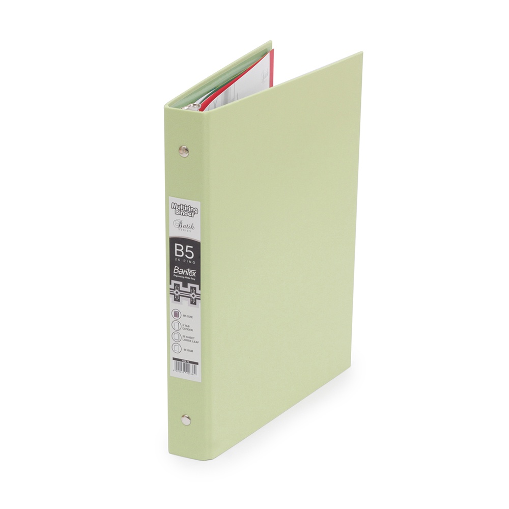 

Gramedia Medan - Bantex B5 Pp Multi-Ring Binder 26 Hole 1336 72 Crd Green