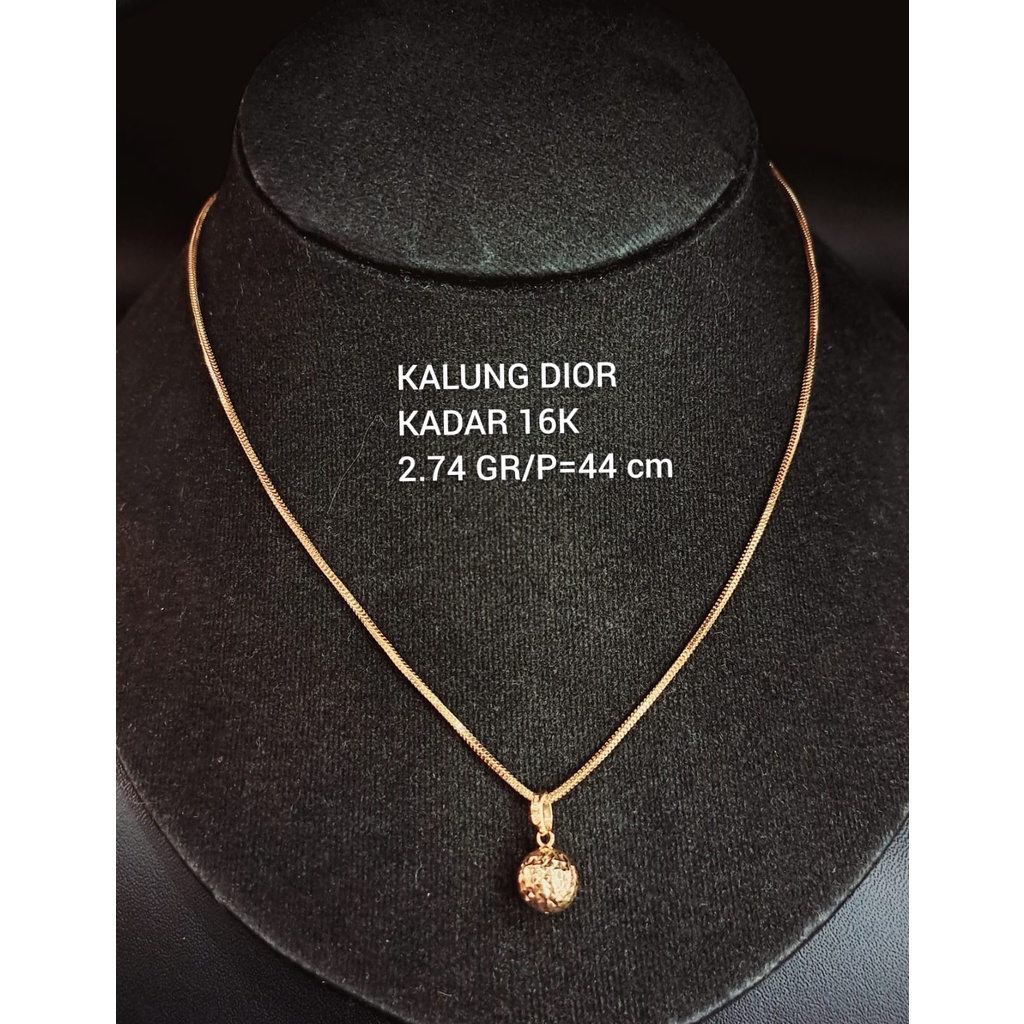 Kalung kadar 700 model milano motif liontin bola bulat ringan