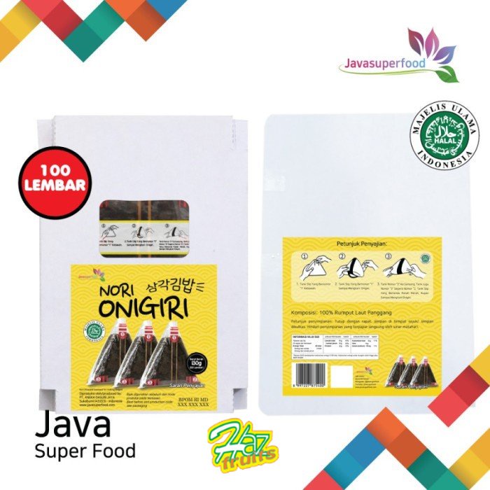 

Java Super Food Nori I Nori Wrapper Onigiri Triangle - 100 Lembar