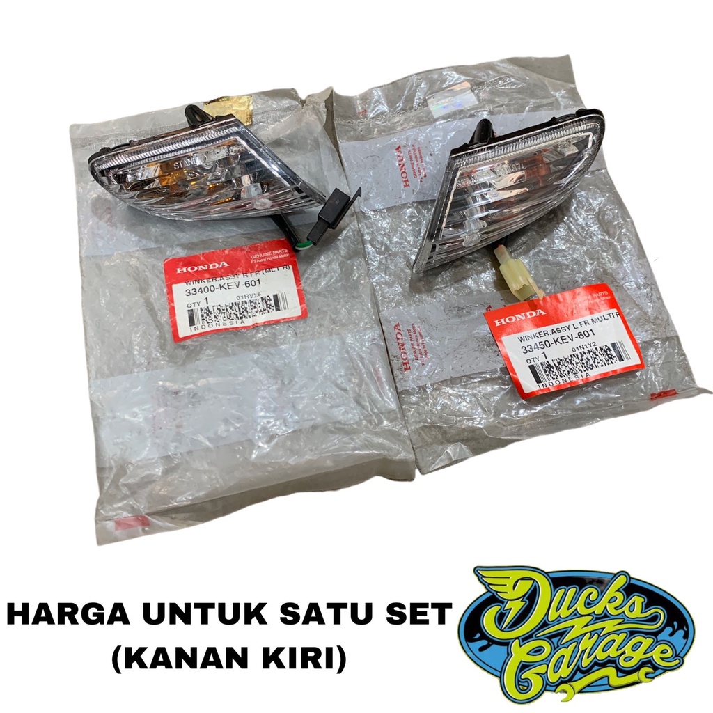 Lampu Sein Sen Depan Assy Honda Supra X 100 Original Bening