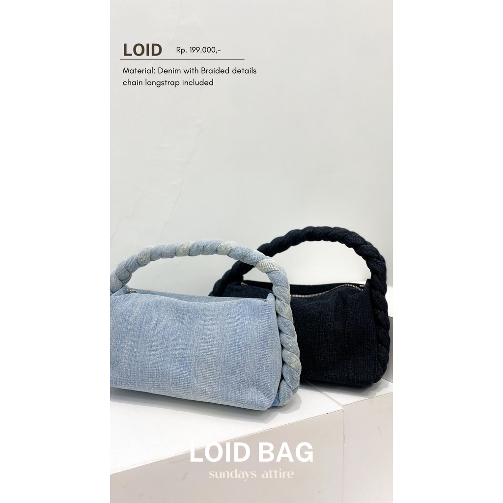 Sundays Attire - LOID Braided Denim Shoulder Bag / Sling Bag/ Tas Wanita