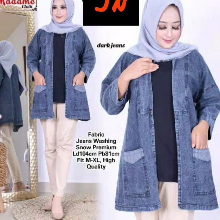 CARDIGAN JEANS WANITA/OUTER JEANS WANITA/CARDIGAN OUTER TERBARU TERMURAH